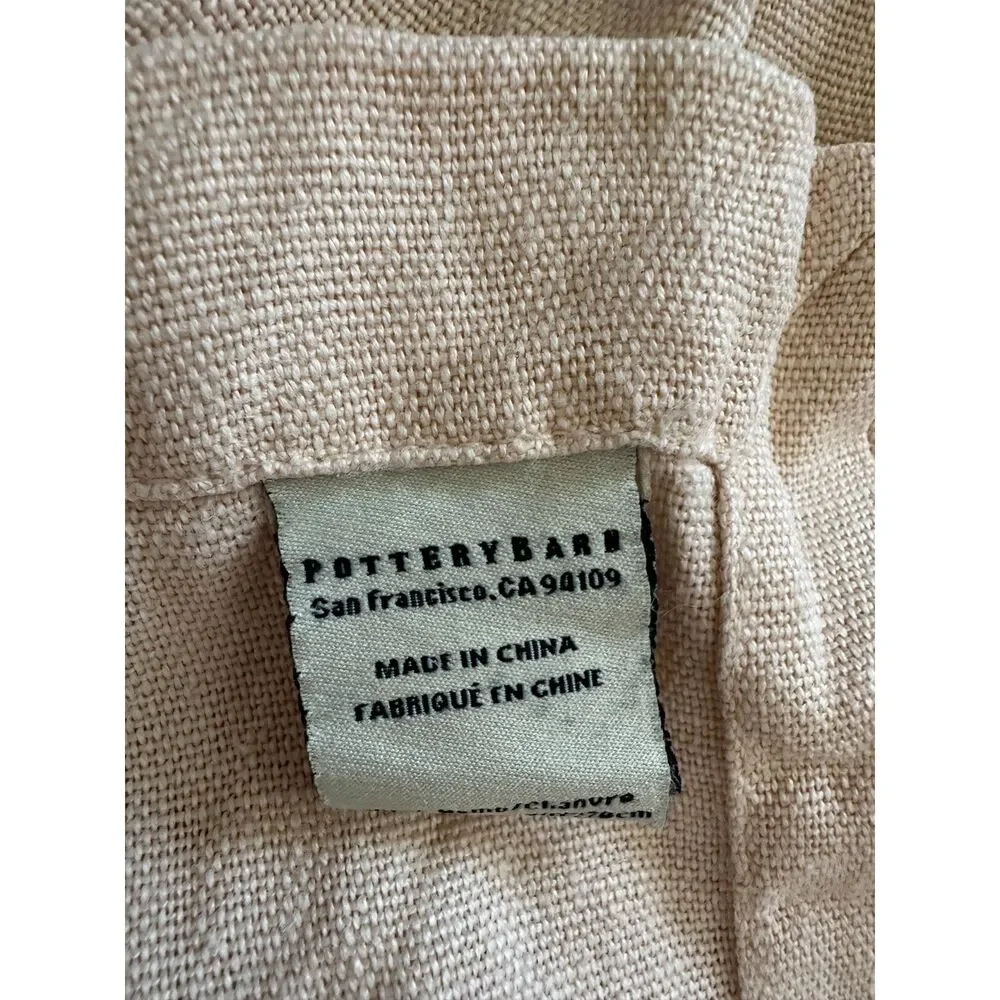 Pottery Barn 100% Hemp Curtain Panel 43 x 108 Natural Beige Linen Look Drape